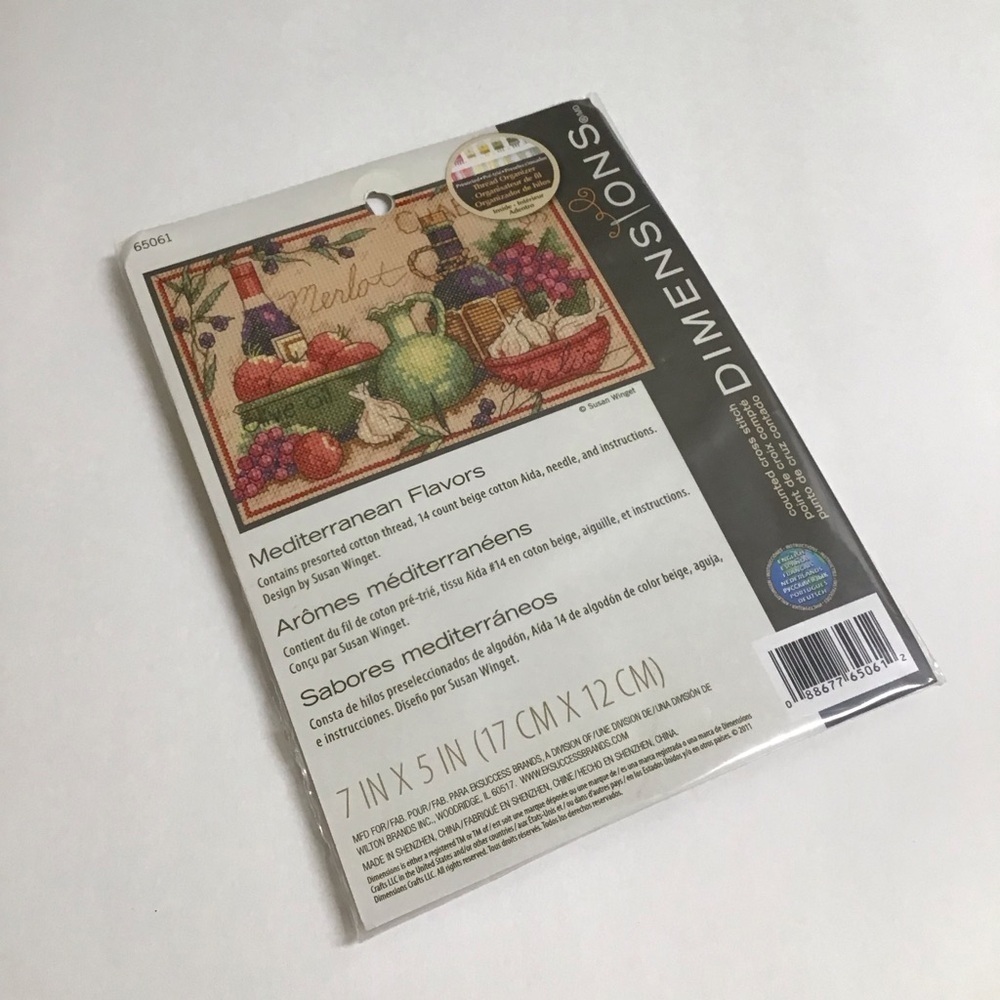 Dimensions Counted Cross Stitch Kit Susan Winget Mediterranean Flavors 7x5" NEW - Picture 6 of 7